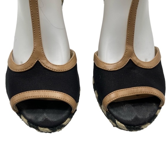 ⭐️hp⭐️ Tommy Hilfiger Black Veanna Wedge Sandal size 9M - Picture 4 of 7